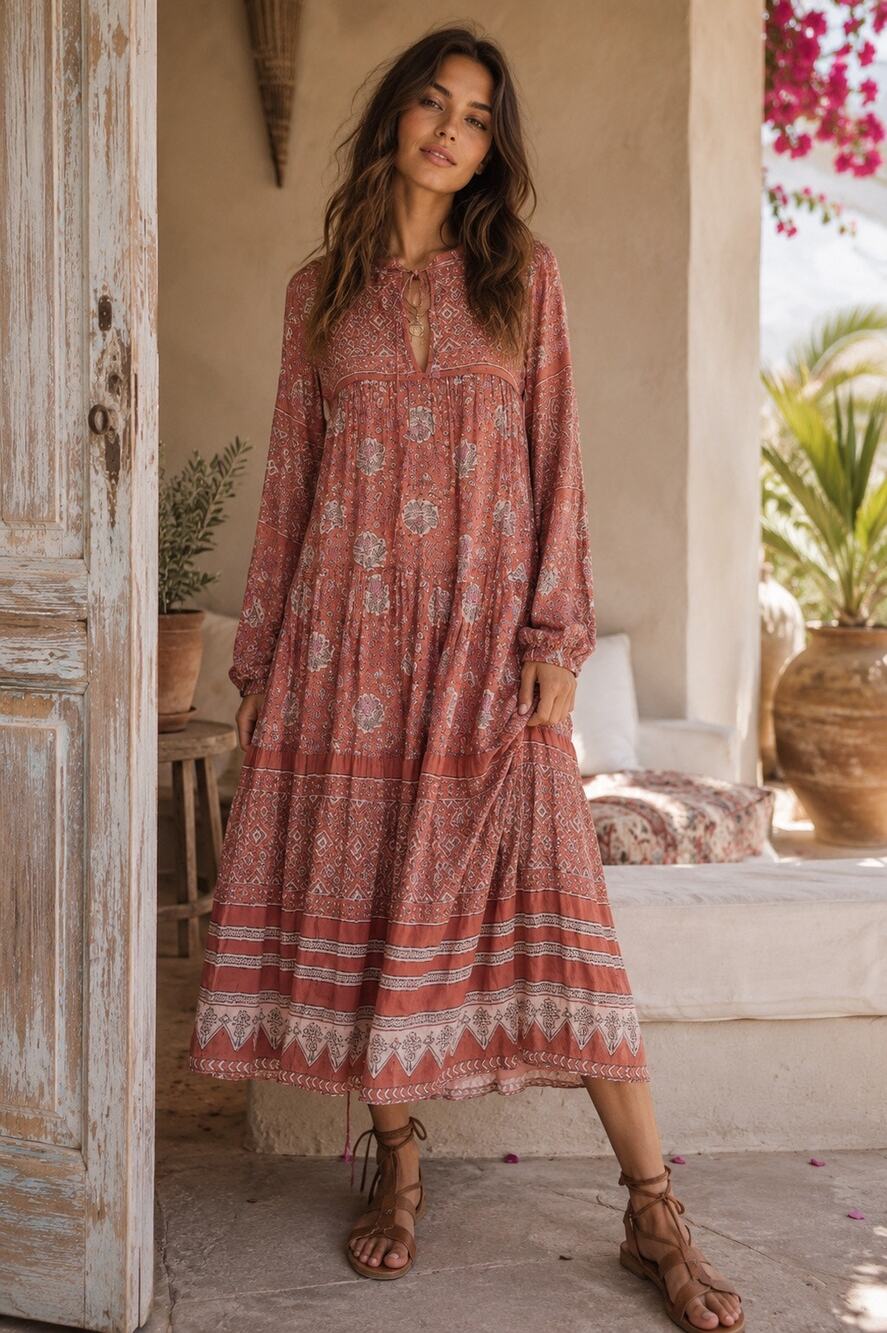 MATTA NY $326 Yamini Booj Dress Rust XS EUC